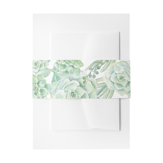 watercolor succulent belly band (Front Example)