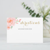 Watercolor Succulent Blush Floral Elegant Wedding Enclosure Card (Standing Front)