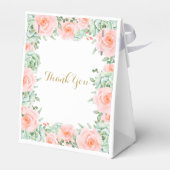 Watercolor Succulent Blush Floral Elegant Wedding Favor Boxes (Back Side)