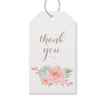 Watercolor Succulent Blush Floral Elegant Wedding Gift Tags