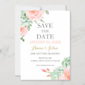 Watercolor Succulent Blush Floral Elegant Wedding Magnetic Invitation (Front)