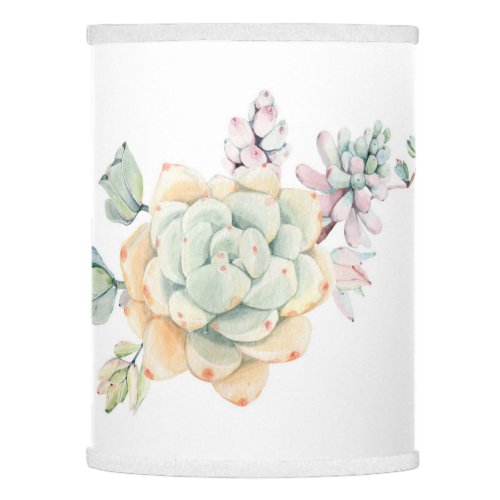 Watercolor Succulent Cactus Lamp Shade