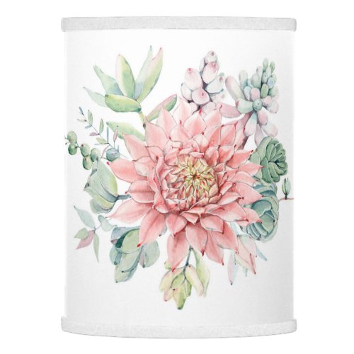 Watercolor Succulent Cactus Lamp Shade