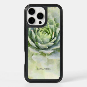Watercolor Succulent Custom iPhone 16 Pro Max Case