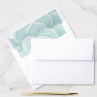 Watercolor succulent envelope liner