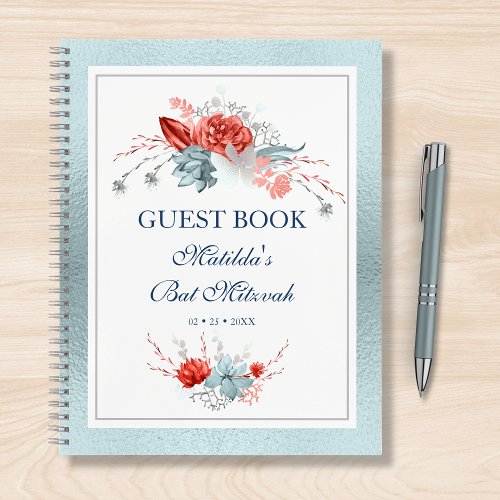 Watercolor Succulent Floral Botanical Bat Mitzvah