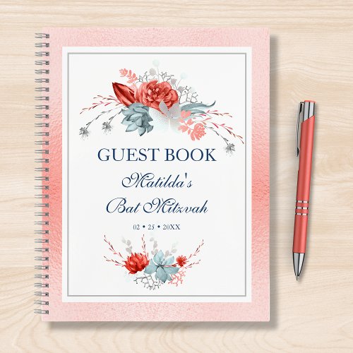 Watercolor Succulent Floral Botanical Bat Mitzvah