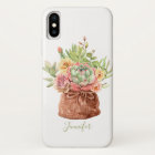 Watercolor Succulent Floral Botanical Personalized