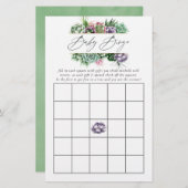 Watercolor Succulent Geometric Baby Shower Bingo (Front/Back)