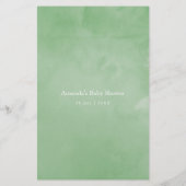 Watercolor Succulent Geometric Baby Shower Game (Back)