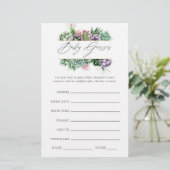 Watercolor Succulent Geometric Baby Shower Game (Standing Front)