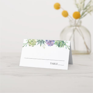 Watercolor Succulent Name Place Cards