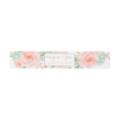 watercolor succulent peach roses belly band (Flat)