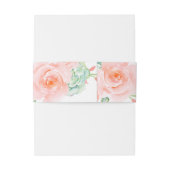watercolor succulent peach roses belly band (Back Example)