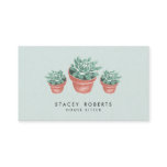 Watercolor Succulent Plant House Pet Sitter Business Card Watercolor Succulent Plant House Pet Sitter Business Card