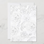 watercolor succulent plum roses wedding invitation (Back)