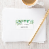 watercolor succulent wedding address label (Insitu)