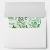 watercolor succulent wedding envelope (Back (Bottom))