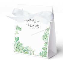 watercolor succulent wedding favor box