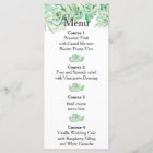 watercolor succulent wedding menu