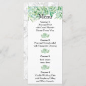 watercolor succulent wedding menu (Front/Back)