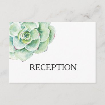 watercolor succulent wedding reception invite