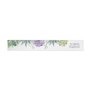 Watercolor Succulents Return address label