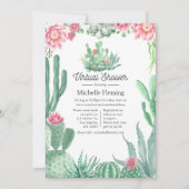 Watercolor Succulents Virtual Shower Invitation (Front)