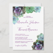 Watercolor Succulents | Wedding Invitation (Front)