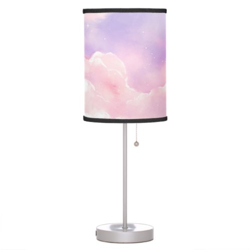 Watercolor sugar cotton clouds  table lamp