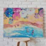 Watercolor Summer Beach Canvas Print<br><div class="desc">Watercolor Summer Beach Poster</div>