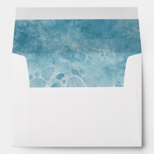 Watercolor Summer Beach Wedding Envelope