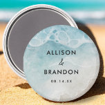 Watercolor Summer Beach Wedding Party Magnet<br><div class="desc">Watercolor Summer Beach Wedding Party Magnet
Add custom text to the back to provide any additional information needed for your guests.</div>