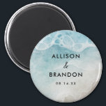 Watercolor Summer Beach Wedding Party Magnet<br><div class="desc">Watercolor Summer Beach Wedding Party Magnet
Add custom text to the back to provide any additional information needed for your guests.</div>