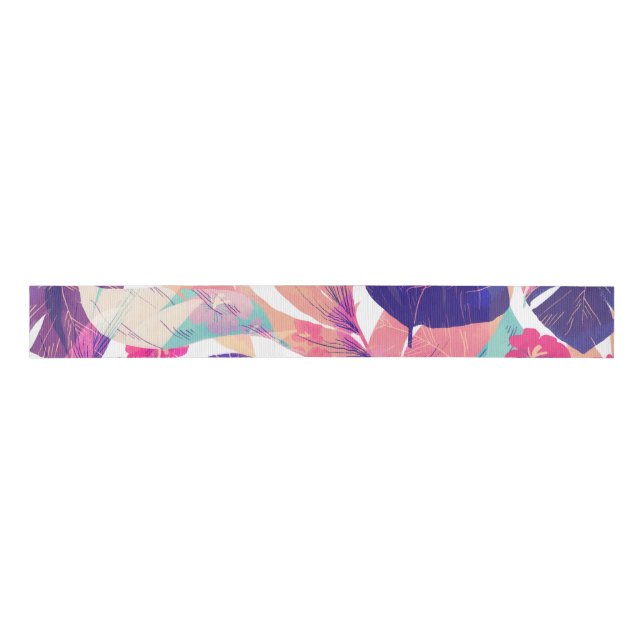 Watercolor Summer Flower 2 Grosgrain Ribbon (Front)