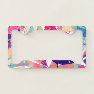 Watercolor Summer Flower 2 License Plate Frame