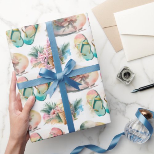 Watercolor Summer Stuff Wrapping Paper