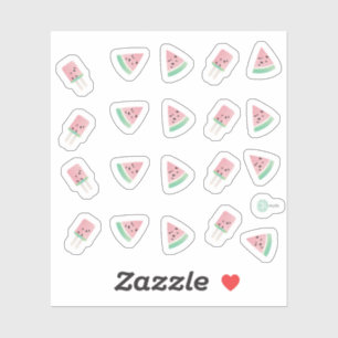 Watercolor Summer Watermelon Pops Sticker
