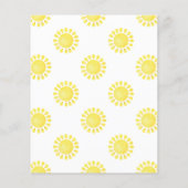 Watercolor Sun Birthday Time capsule message (Back)