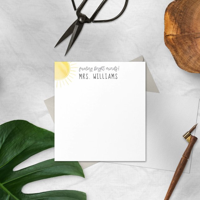 Watercolor Sun Fueling Bright Minds Teacher Notepad (Creator Uploaded)