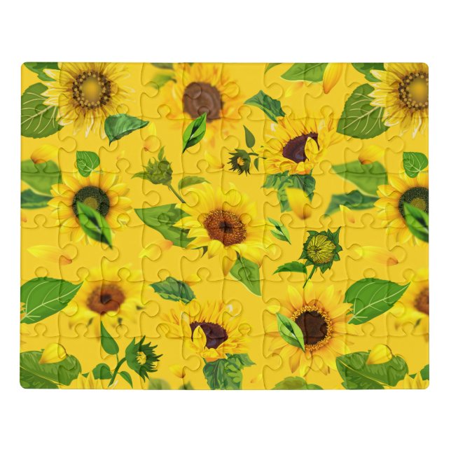Watercolor Sunflower 3 Jigsaw Puzzle (Puzzle Horizontal)