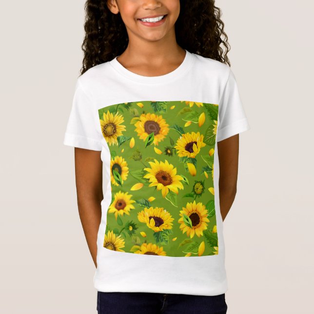 Watercolor Sunflower 4 T-Shirt (Front)