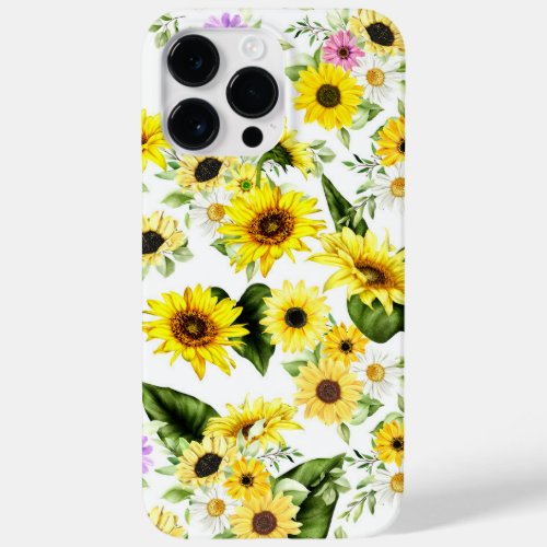 Watercolor Sunflower 7 Case_Mate iPhone 14 Pro Max Case