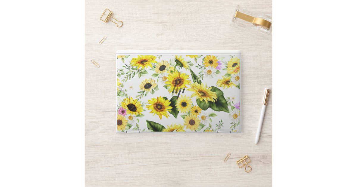 Watercolor Sunflower 7 HP Laptop Skin | Zazzle