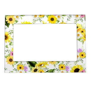 Watercolor Sunflower 7 Magnetic Frame