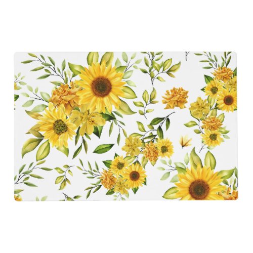 Watercolor Sunflower 8 Placemat