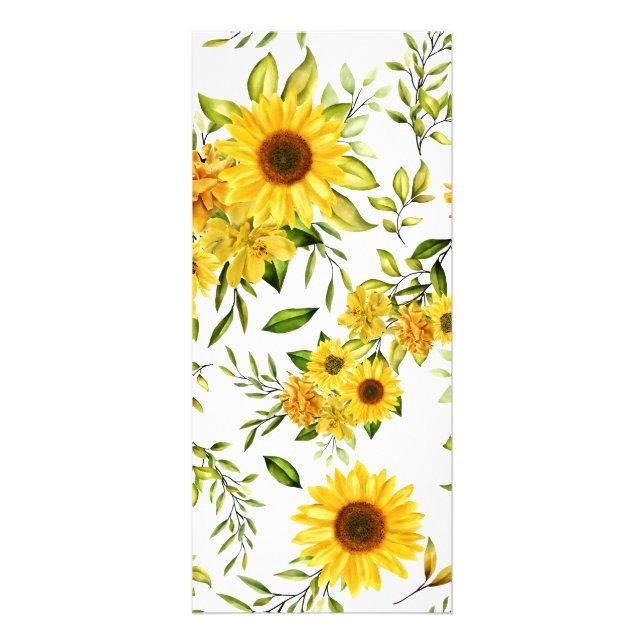 Watercolor Sunflower 8 Rack Card (Front)