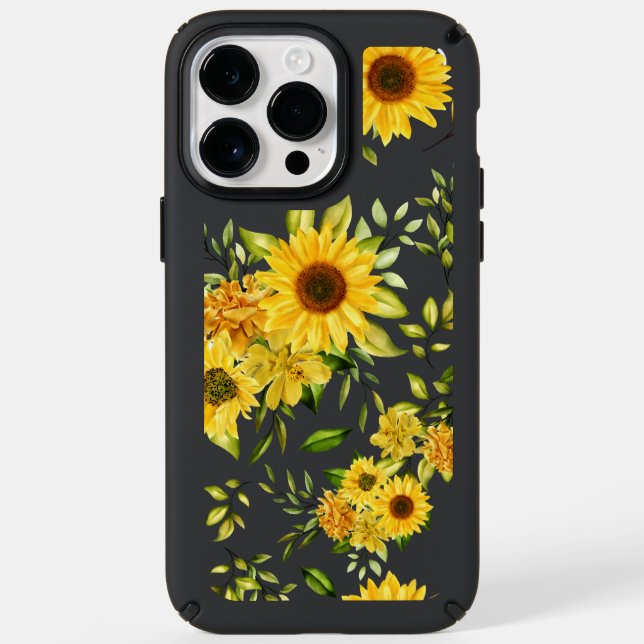 Watercolor Sunflower 8 Speck iPhone Case (Front)