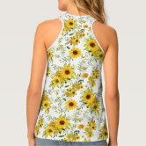 Half Sunflower Vintage Black And White Art Tank Top, Zazzle in 2023