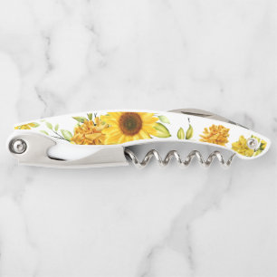 Watercolor Sunflower 8 Waiter's Corkscrew